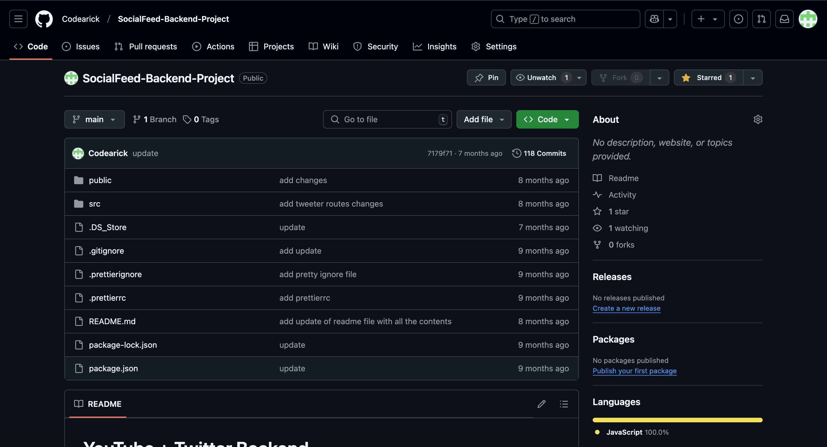 SocialFeed - Backend Project